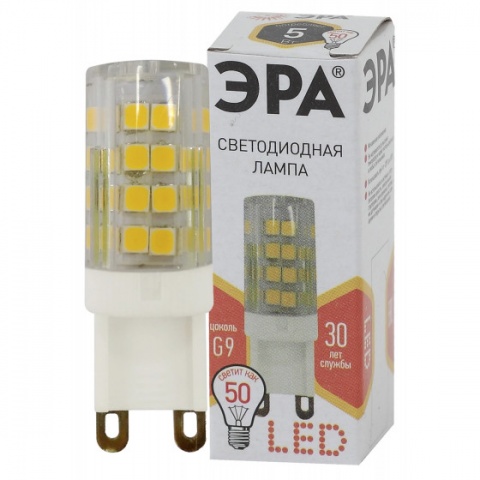 ЭРА Лампа LED  G9 JC-5W-220V  827тепл.