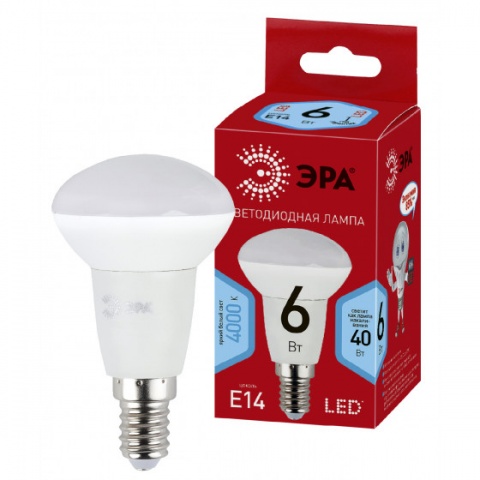 ЭРА Лампа LED smd ECO R50-6W-E14  840 холод