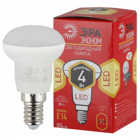 ЭРА Лампа LED smd R39-4W-E14  827тепл.